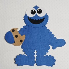 Cookie Monster Standing Inspired. Scrapbook, Card making Paper Piecing