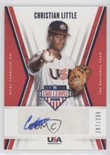 2019 Panini USA Baseball Stars & Stripes /299 Christian Little #15U-CL Auto 2r8