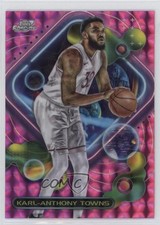 2023-24 Topps Cosmic Chrome Pink Galaxy Refractor Karl-Anthony Towns #74 02v3