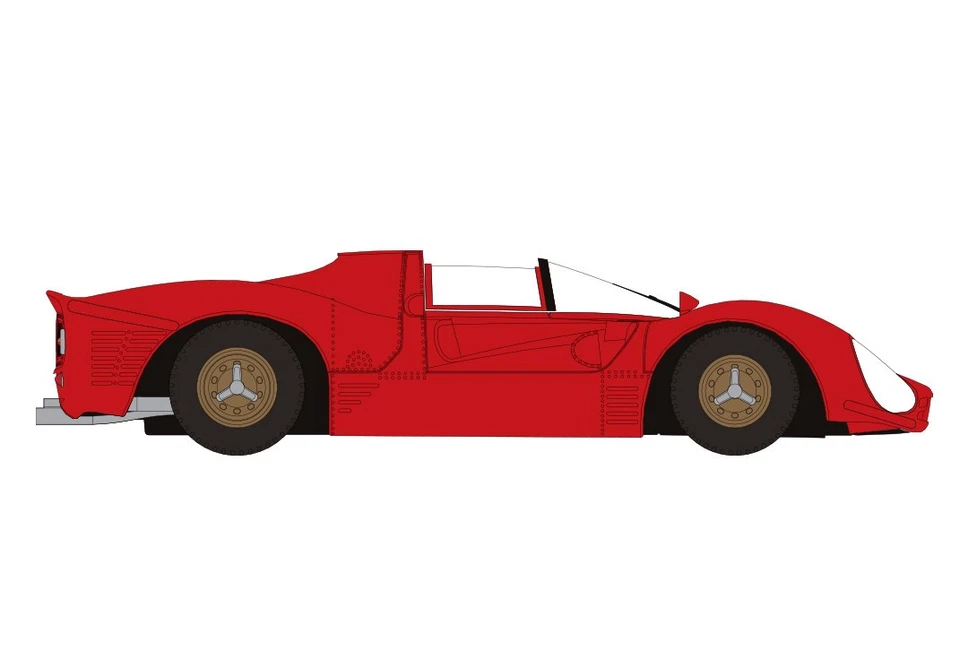 Brekina 22901 Ferrari 330 P3 Spyder, rot, Bj.1967 1:87, NEU, Modellauto - Bild 2 von 2