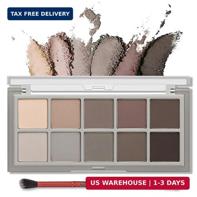 Erinde 10 Colors Matte Eyeshadow Palette, Taupe Brown Mavue Nude Eye Shadow Pale