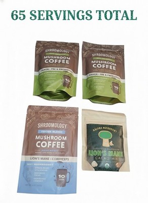 (4 Pc) 360 Nutrition Full Spectrum Mushroom Coffee Shroomology & Malama Mushroom