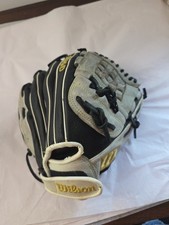 Wilson A950 Adult Softball Glove Fast pitch 12" White Black Game Ready Fit