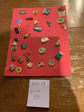 Collectible Enamel and Metal Lapel Pins America Organization Various Travel Pins