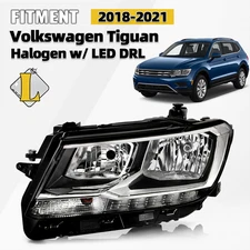 For 2018-2021 Volkswagen Tiguan Halogen w/ LED DRL Headlight Driver Side