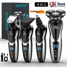 Shavers for Men Electric Razor Wet&Dry Rechargeable Rotary Cordless USB Charging