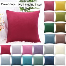 18x18" Soft Microfiber Velvet Solid Color Throw Pillow Cover Sofa Cushion Case