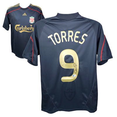 Fernando Torres Signed Liverpool FC Soccer Jersey #9 with Beckett