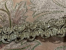 Vintage Metallic Braided Gimp Trim – 1.25" Wide x 24" Long