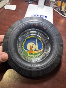 Goodrich Silvertown Tire Ashtray With 1939 Worlds Fair Insert