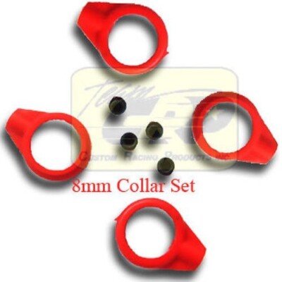 8mm SHOCK COLLARS 4pc Vintage Tamiya Kyosho Parma MRC TRC RCH RC Team CRP 1577-4