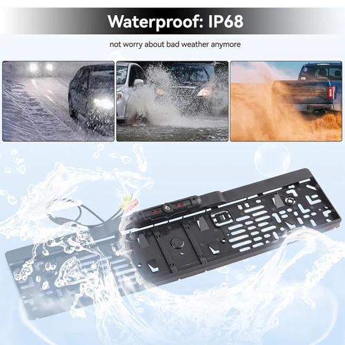 Auto Rückfahrkamera Kennzeichen LED 170° IR Einparkhilfe Nummernschild Halter DE - Bild 7 von 16