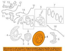 MERCEDES OEM 14-20 B Electric Drive Brake Components-Rotor Left 246423011207