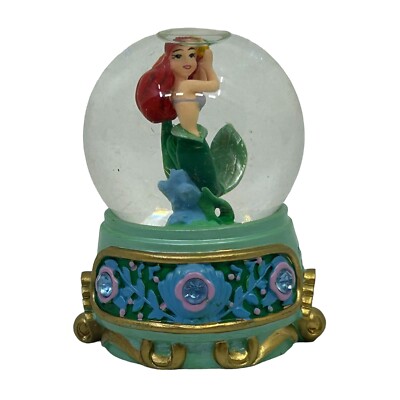 Disney The Little Mermaid Ariel Mini 2.75” Glitter Snow Globe Gem