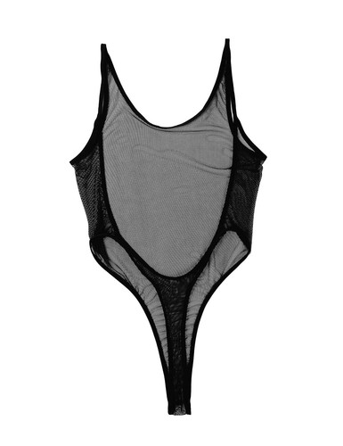 UK Women Mesh Bodysuit Fishnet Thong Leotard See Through Sexy Lingerie Sleepwear - Picture 7 of 43