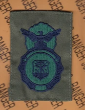 USAF SFS SPS Security Police Sq Force Protection OD BDU ~3.25" pocket patch c/e
