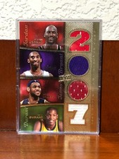 2007 Upper Deck Quad Jersey RARE WHITE - JORDAN LEBRON KOBE DURANT - UD Employee