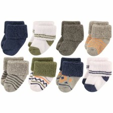 Luvable Friends Socks, 8-Pack, Boy Aztec