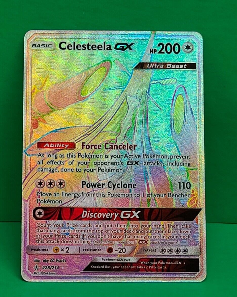 Card Celesteela-GX 228/214 da coleção Unbroken Bonds