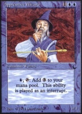 Apprentice Wizard HP, English MTG The Dark