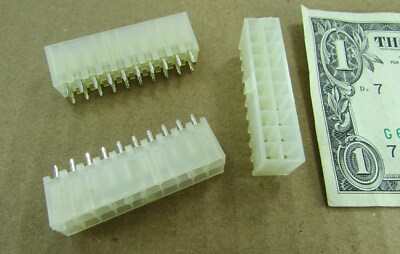 Lot 10 Amp Duac 20-Position Male Pin Vertical Headers .165''/4.20 mm PCB 794358-1