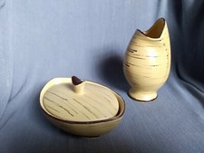 Bay Keramik Vase 540 17 cm Deckeldose 210 18 cm Dekor Tokio 50er 1957