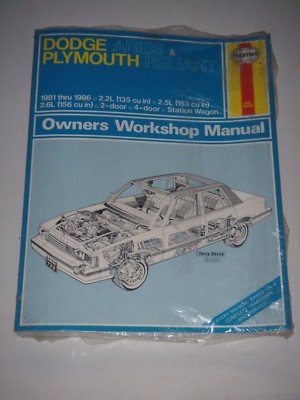 Haynes - Owners Workshop Manual - Dodge Aires & Plymouth Reliant 1981 - 1986