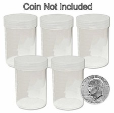 Round Large Dollar Coin Tubes 38mm by BCW 5 pack