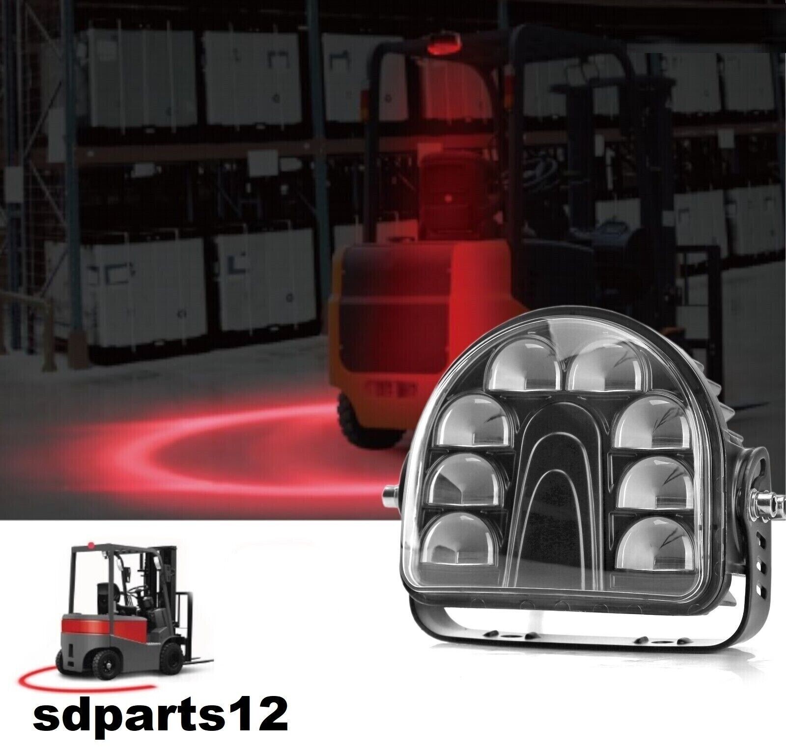 Phare de travail LED rouge 12-24V pour sécuriser les zones de manutention