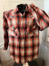 jesse james workwear Men’s Plaid Shirt Size M