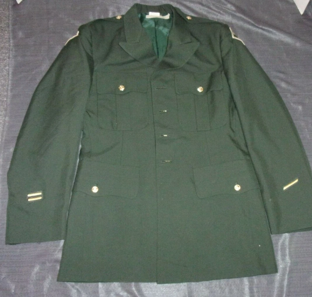 AR 670-1 DRESS GREEN CLASS A JACKET COAT MANS ARMY 40R 4TH INFANTRY  DIVISION PAT | eBay