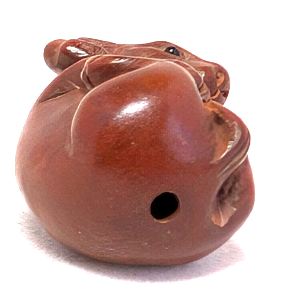 Ram  Ojime Zodiac Bead Carved   Boxwood   5532