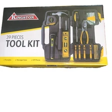 39 Piece Household Tool Set Kit  With Black Case-New In Box