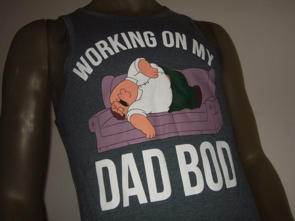 Новая мужская синяя майка The Family Guy Peter Griffin Working On My Dad Bod - Изображение 2 из 2