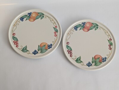 Corelle Coordinates Abundance Set of 2 Melamine Footed Trivets 6½'' Retired