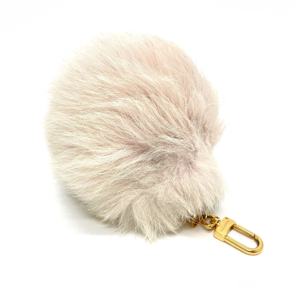 LOUIS VUITTON M67371 Key Holder Fuzzy bubble Bag Charm Pink fur / Metal