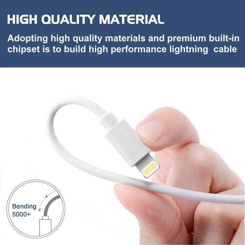 10 Pack OEM Original Fast Charger Cable Cord For iPhone X 11 12 13 14 Pro Max - Picture 8 of 9
