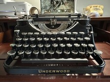 VTG ANTIQUE 1936 UNDERWOOD {RARE}UNIVERSAL 4 BANK PORTABLE TYPEWRITER BLACK thumbnail