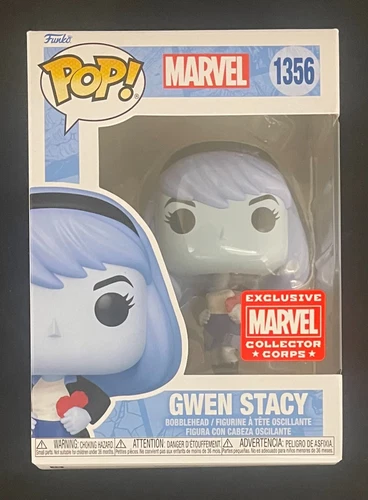 Funko Pop! Gwen Stacy #1356 Spider-Man Blue Marvel Collector Corps Exclusive New