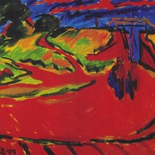 Karl Schmidt-Rottluff - Deichdurchbruch (Ausschnitt), 1910, 20x20cm, Alu-Dibond
