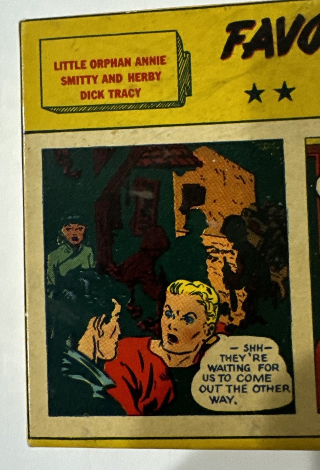 Favorite Funnies Printing Set Dick Tracy Orphan Annie Smitty And Henry ...