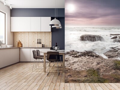 3D Sunny Waves G8348 Wallpaper Wall Murals Removable Self-adhesive Honey