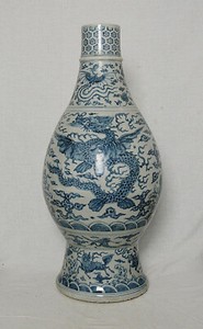 Large Chinese Blue and White Porcelain Vase M3278