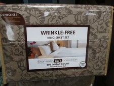 KING SHEET SET 800 CT 100 COTTON RETAL 259.00 EXPRESSLY SOFT COLLECTION NEW