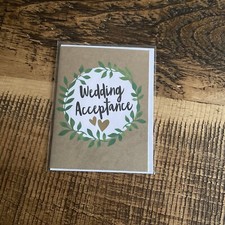 2 x wedding acceptance cards (Paperchase)