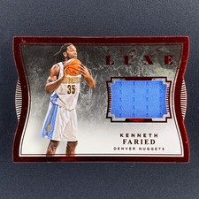 15/16 Panini Luxe Basketball Kenneth Faried Memorabilia Die Cuts Red #60/99