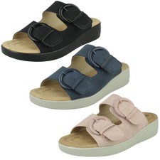 Ladies F1R2077 Eaze Low Wedge Mule Sandal wit...