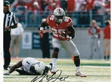 MIKE WEBER JR  OHIO STATE BUCKEYES  ACTION SIGNED 8X10