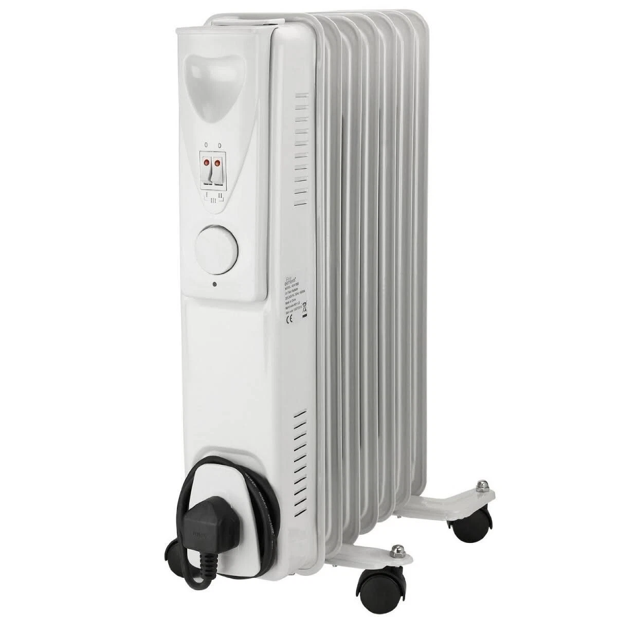 Portable 5 Fin 1000w Electric OIL FILLED RADIATOR Heater With Thermostat |  eBay