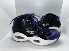 Reebok Question 3 Allen Iverson Snake Black Purple Womens Size 6.5, Mens Size 5